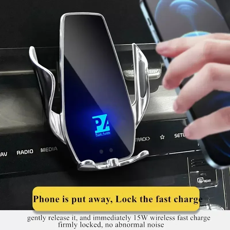 2021 For KIA Carnival Mobile Phone Holder Wireless Charger Car Mount Navigation Bracket GPS Support 360