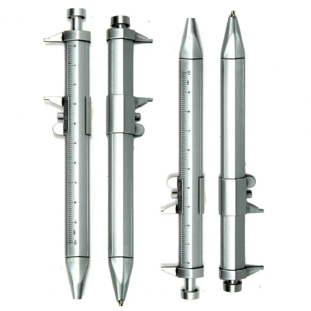 버니어 캘리퍼스가 있는 필기구 젤 펜 버니어 캘리퍼스 젤 펜 세트 사무실용 미터법이 있는 접이식 볼펜