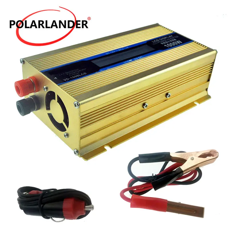 

1000W Power Supply Switch Gold Universal Converter Vehicle Car Power Inverter 12V/24V TO 110V/220V Automobile Charger