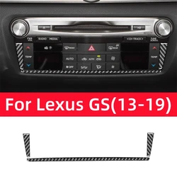 For Lexus GS 2013-2019 Car Accessories Carbon Fiber Car Air Conditioning Control Panel Frame Trim Cover Decoration Stickers