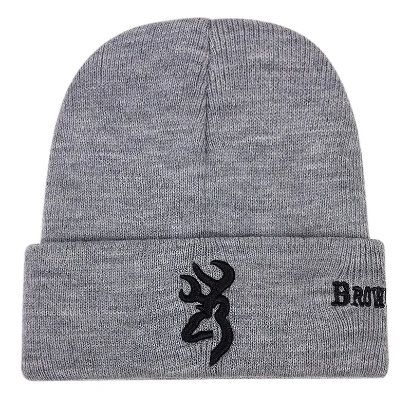 Unisex Personality Embroidery Beanies Autumn Winter Warm Hat Hip Caps for Women Men