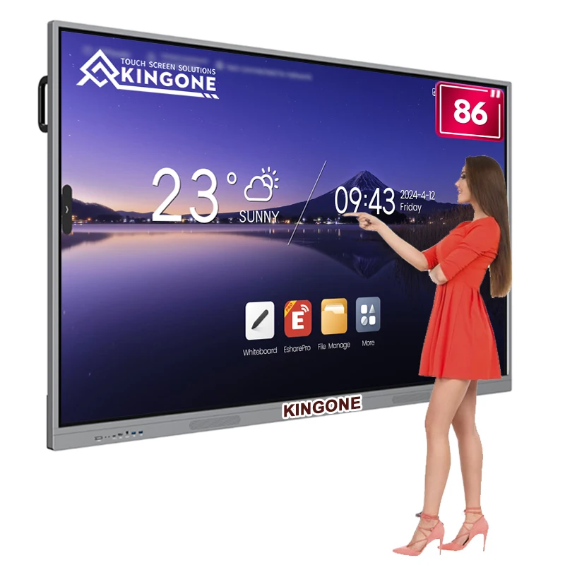 

65 75 86-дюймовая умная портативная цифровая доска с сенсорным экраном, электронная интерактивная доска для классной комнаты