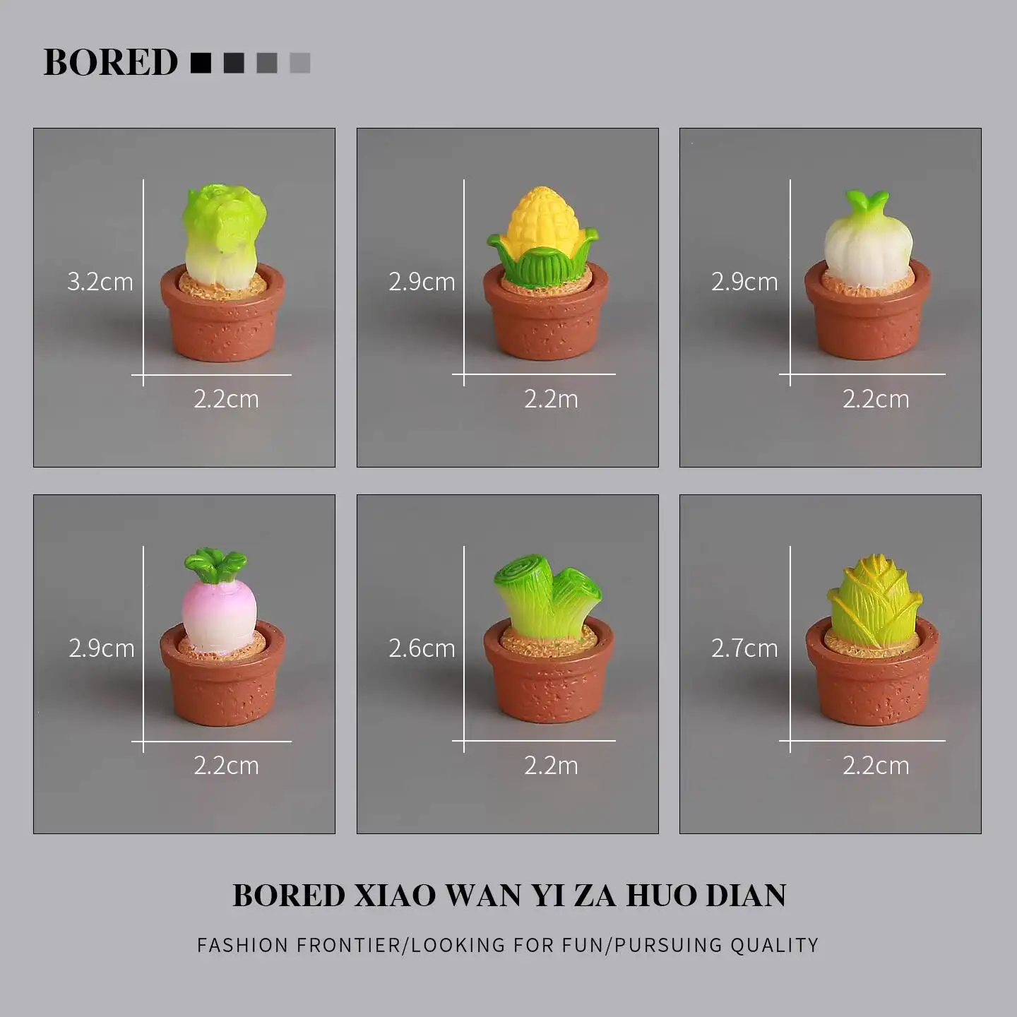 Bored! A Cute Vegetable Potted Plant To Soothe The Mood, A Small Decorative Item For Office Workstations And Computer Desktops
