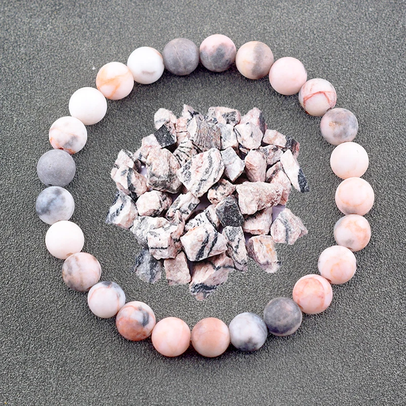 Froster Natural Pink Zebra Stone Bracelet Women Energy Jasper Bracelet Jewelry Male Bangles Yoga Healing Essential Oil Diffuser