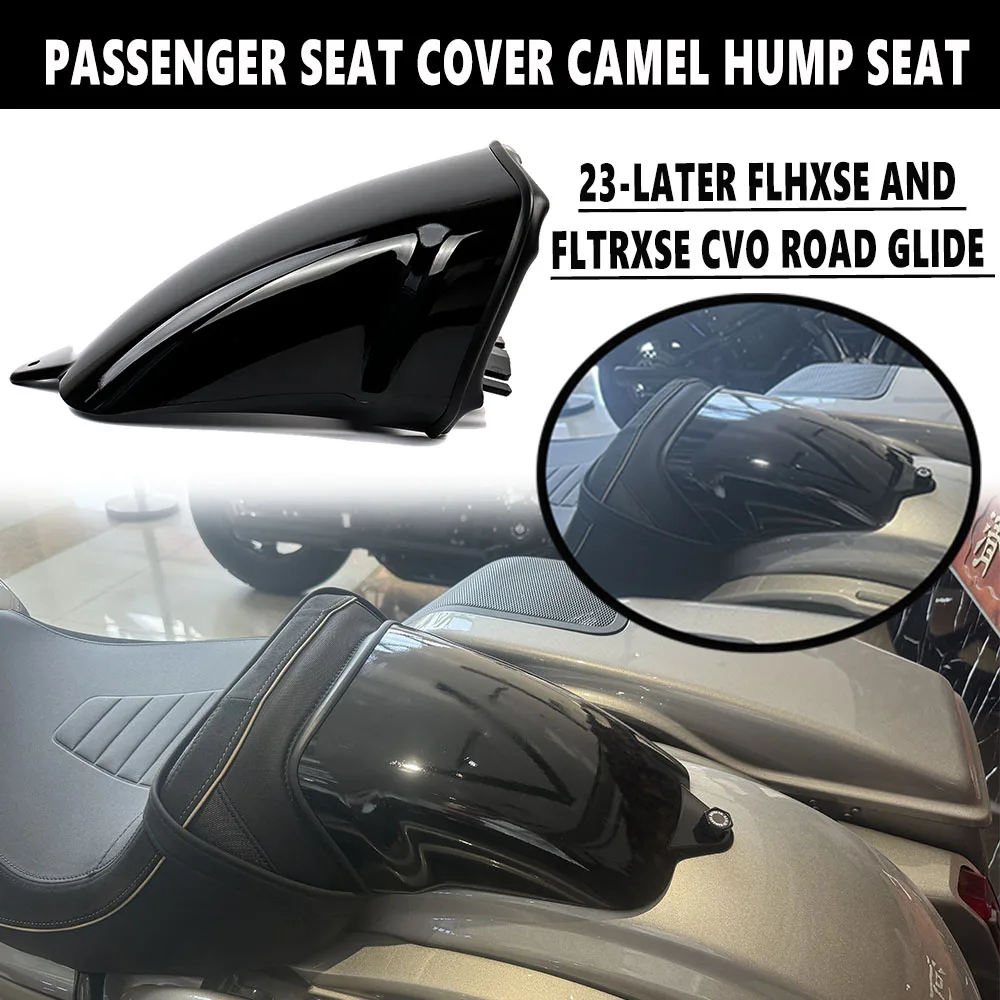 

Motorcycle Brand NEW Rear Passenger Seat Cover Camel Hump Cover ABS Black For Harley CVO Road Glide ST FLTRXSE 2024 2023