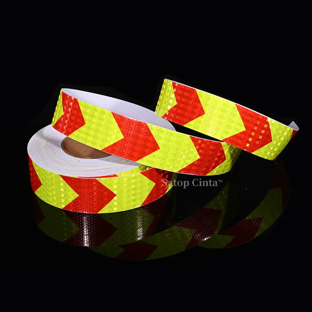 5CM Waterproof Truck Sticker Adhesive Arrow Reflective Strip Safety Conspicuity 10M Reflector Tape For Trailer Car Vehicle Decal