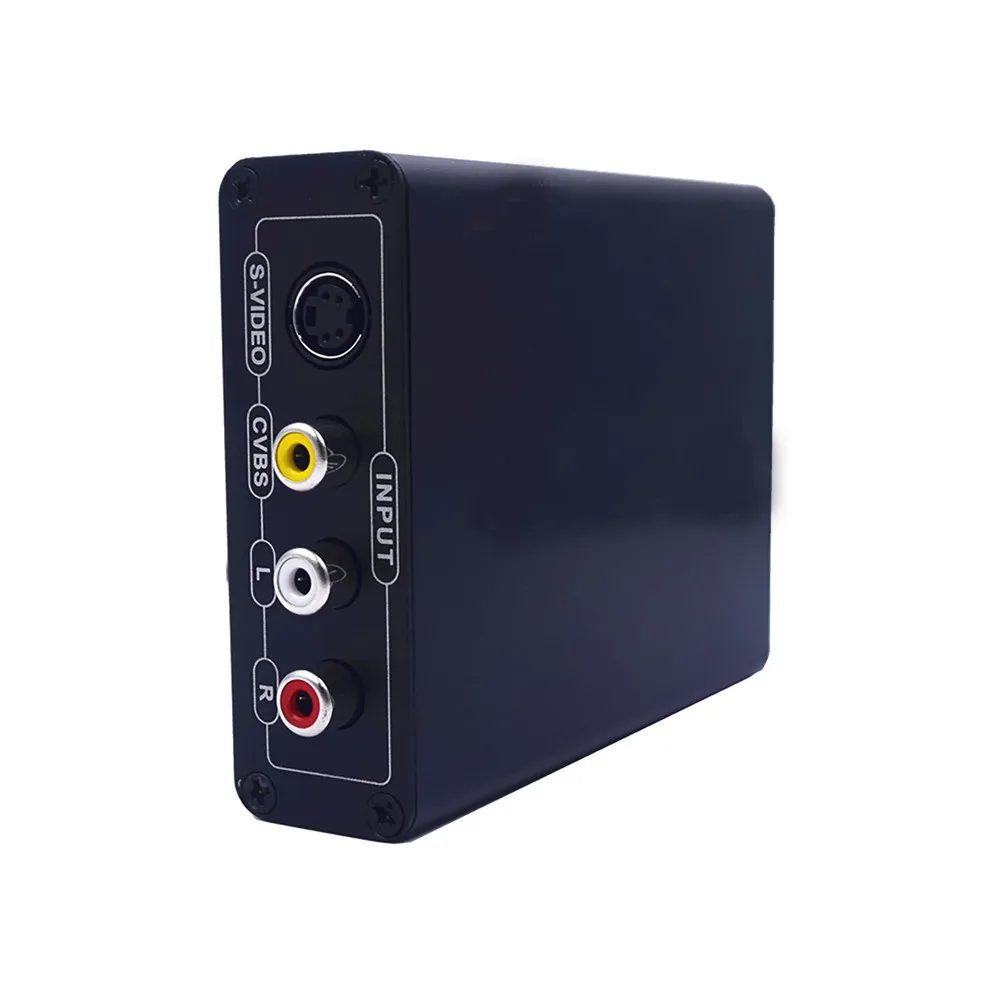 AV (CVBS) para conversor compatível com HDMI, vídeo de alta definição, conversor AV + S-VIDEO to HD 1080P, conversor para wii Ps2 TVBox