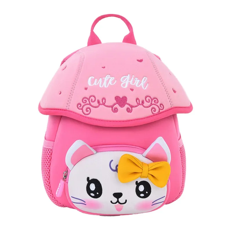 Cartoon Dinosaur School Bags for Kindergarten Kids Boys 3D Rocket Backpacks Anti-Lost Travel Bag Cute Cat Bear Toddler Backpack