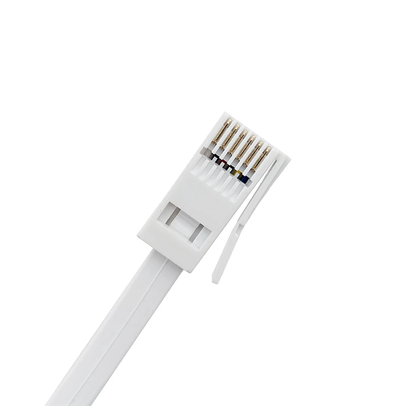 

10PCS 0.5M 6P6C RJ12 6P6C Connector BT 6-core Telephone Plug Cable UK BT Socket Cable White