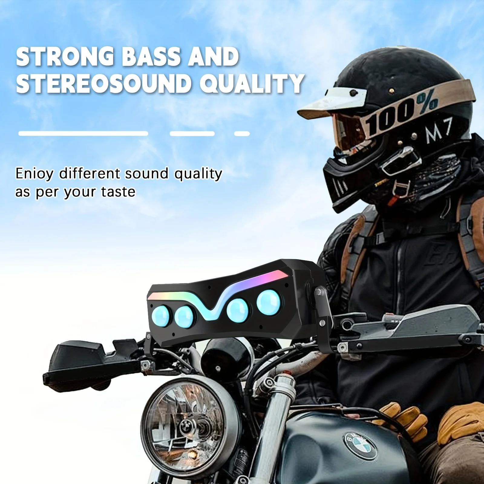 مكبرات صوت للدراجات النارية على الطرق الوعرة 12 فولت نظام صوت ستيريو لاسلكي المقود جبل مشغل MP3 AUX-in USB راديو FM لا وظيفة الشحن