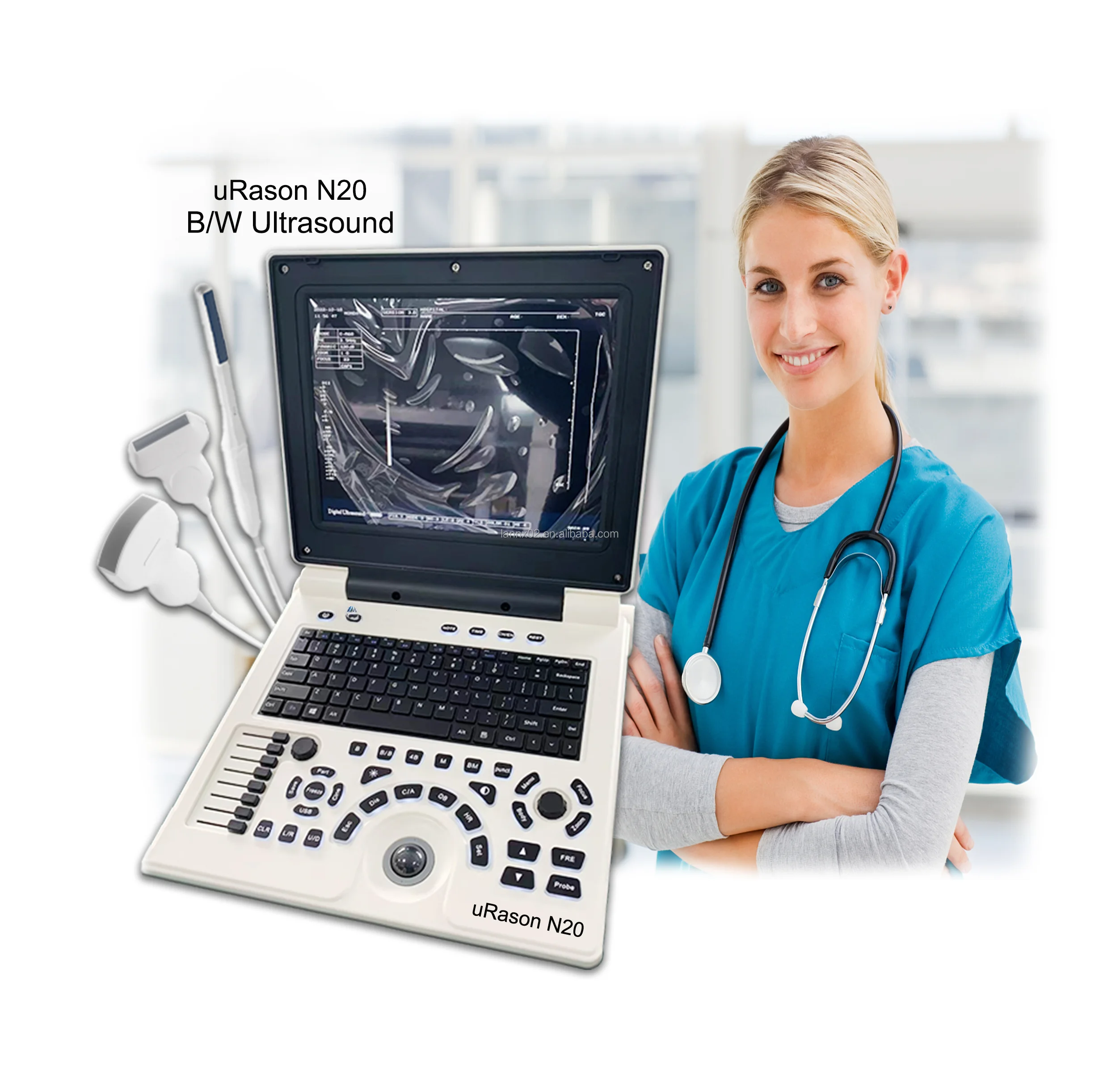 uRason N20 Custom Logo Human Pregnancy Ultrasound Diagnostic Scanner Hospital Ultrasound Machine Echocardiography