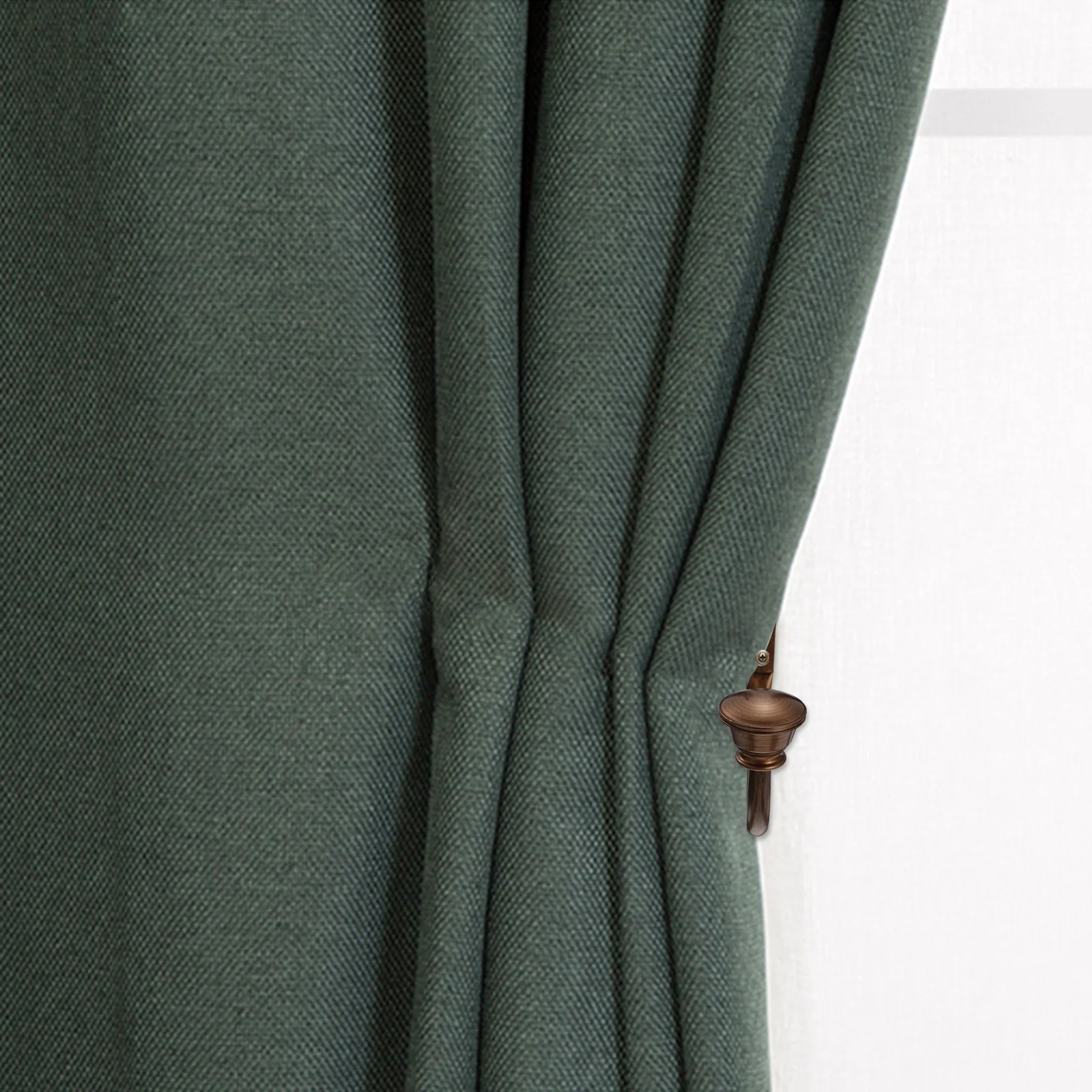 

2Pcs U-Shape Curtain Hangers Retro Design for Home Office Decorative and Functional Curtain Hooks Door U-Shape Hook