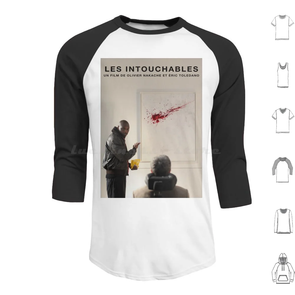 Les Intouchables Película Póster de película Sudadera con capucha de algodón de manga larga Les Intouchables Película Película francesa Comedie Comedia