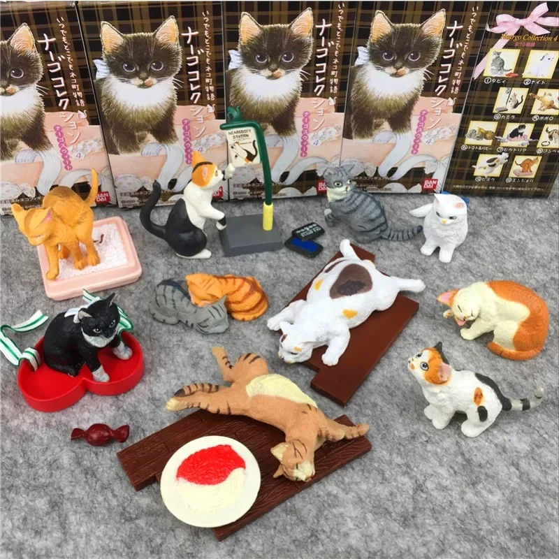 

10Pcs/set Simulated Cats Animal Model Blind Box Toys Miniature Cute Cats Scene Doll Gifts Toys Collect Ornaments