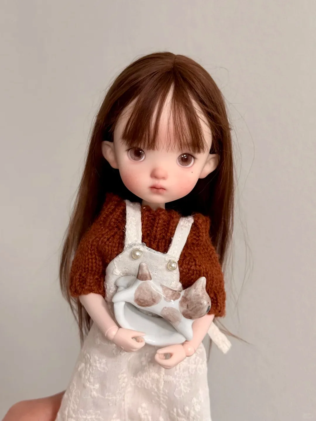 New SD BJD Doll 1/6 Special Body Blue Bean Cute Little Cloth Girl SD Doll Premium Solid Resin Naked Doll Makeup Free Shipping