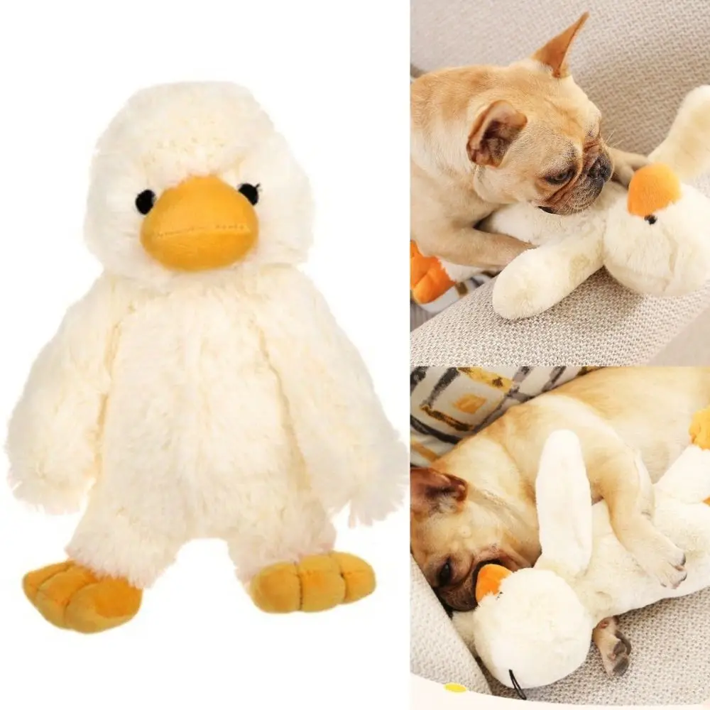 Duck Shaped Pet Plush Toys Vocal Interactive Bite Resistant Dog Biting Toy Teething Squeaker Sound Pet Grinding Toy