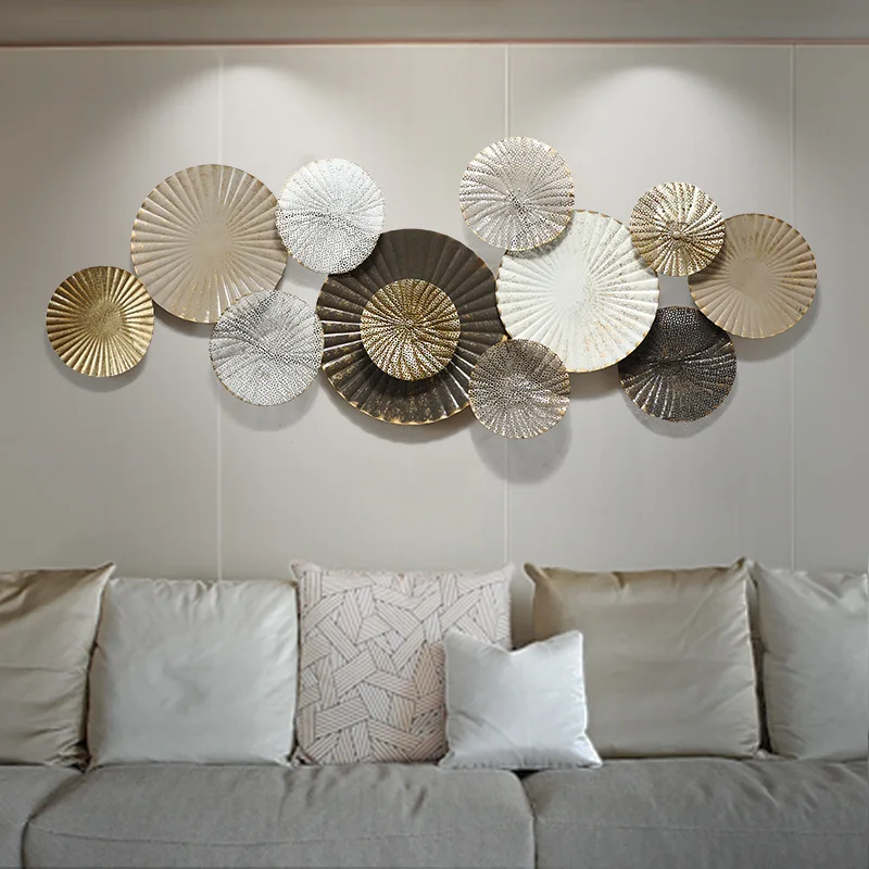 Modern light luxury living room sofa background wall decoration bedroom wall decoration fashionable creative pendant wrought