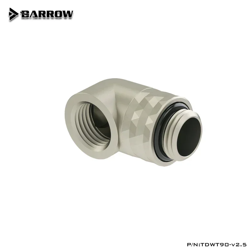 Barrow G1/4'' Thread 90 Degree Rotary Fittings,Dazzle Series Adapter Connector PC Water Coolling Radiator Fittings,TDWT90-v2.5