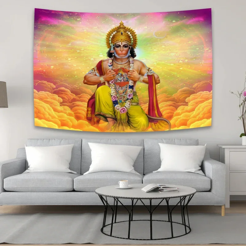 Religion Hindu God Goddess Lord Hanumana Hanuman Wall Pictures For Tapestry Poster # 0@