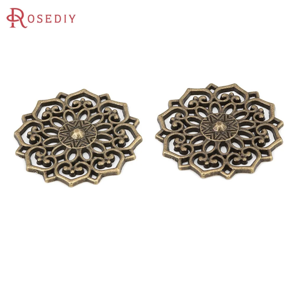 (T12956) Wholesale 20 pieces Antique Silver color / Antique Bronze / Antique Copper 20mm / 31mm Zinc Alloy Flower Connectors