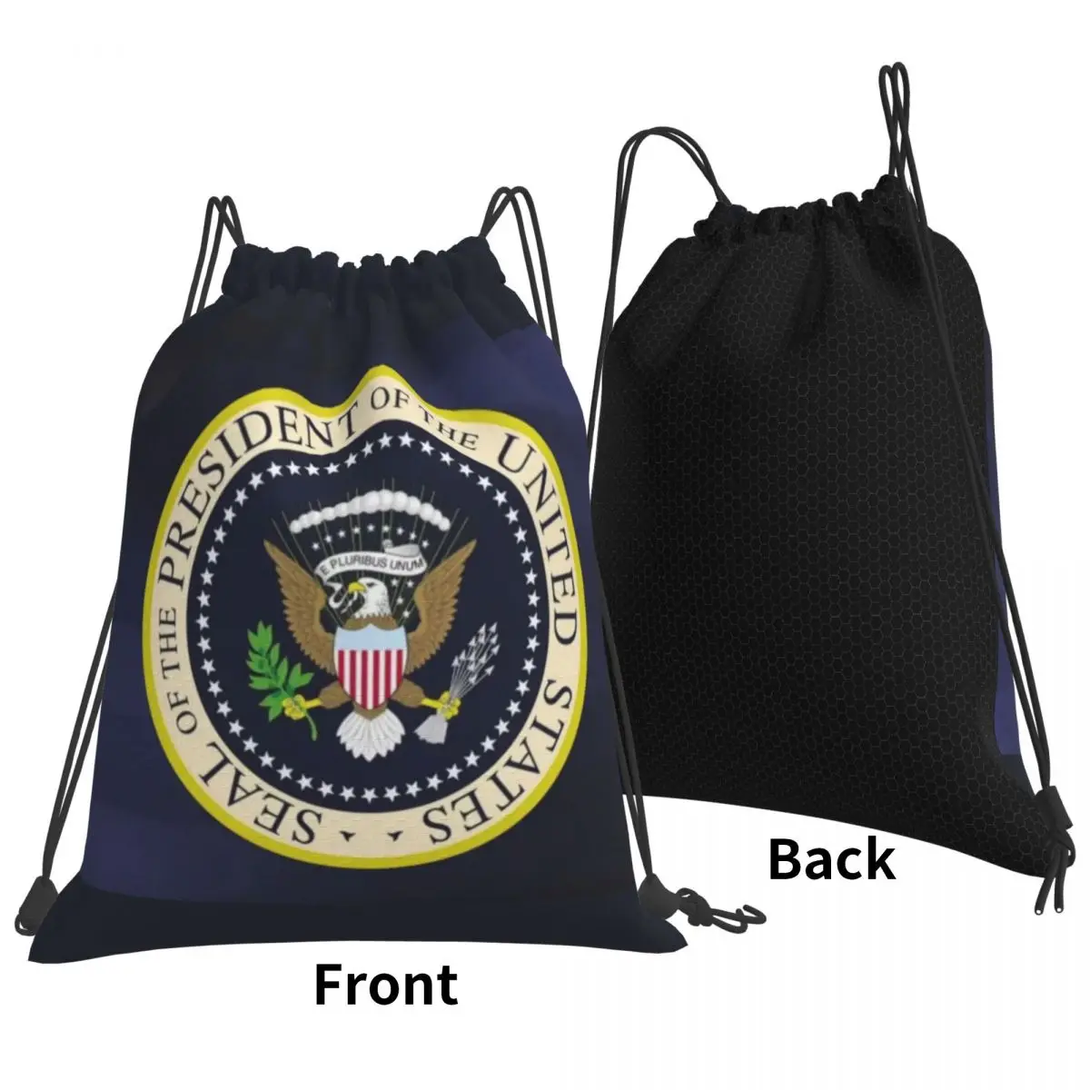 Seal Of The President Of The United States Backpacks Multi-function Drawstring Bundle Pocket Shoes Bag Book Bags Travel Students