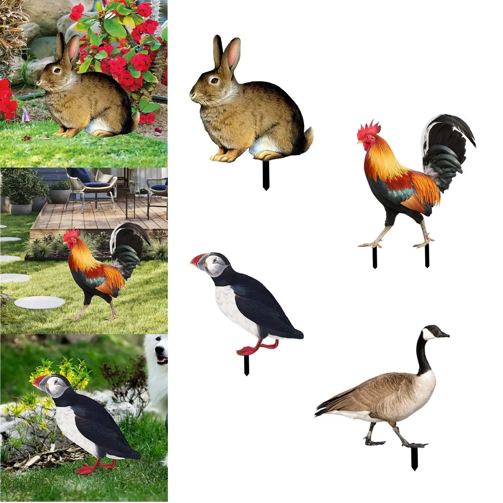 Acrylic Garden Stake Acrylic Sculpture Garden Ornament for Outdoor Yard Lawn image 2