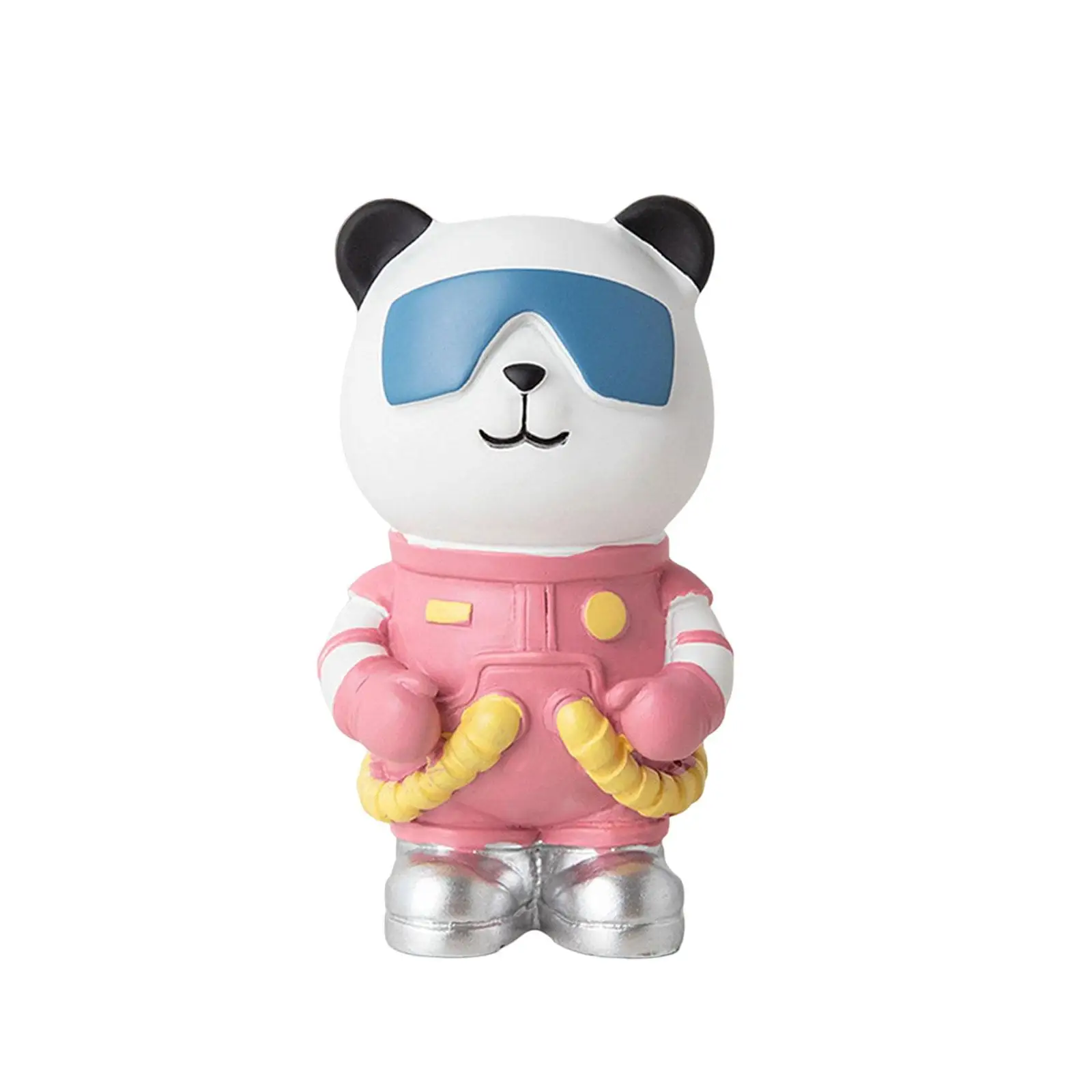 Cute Panda Astronaut Figurine Spaceman Display Statue for Porch Shelf Decor
