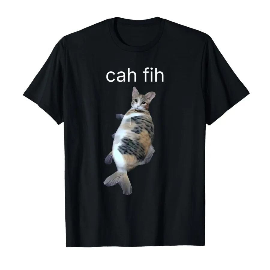 Cah Fih Meme Funny Humorfih Fishing Meme T-shirt for Men Women Summer Y2k Short Sleeve Tops Clearance Sales for Woman Clothing