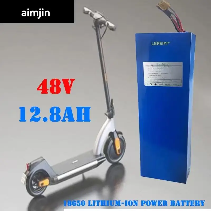 48V 12800mAh 13S4P 18650 Lithium Battery with BMS Suitable for Kugoo M4/M4 Pro/Maximum Speed To Replace Built-in Batteries