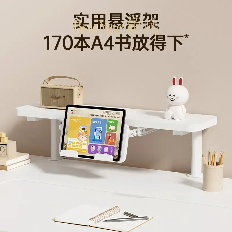 Adjustable Height Kids Study Desk and Chair Set Solid Wood Student Writing Table Large White Children Learning Furniture for