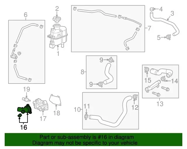 Engine Coolant Thermostat For Chevrolet Spark 1.2L L4 25199831