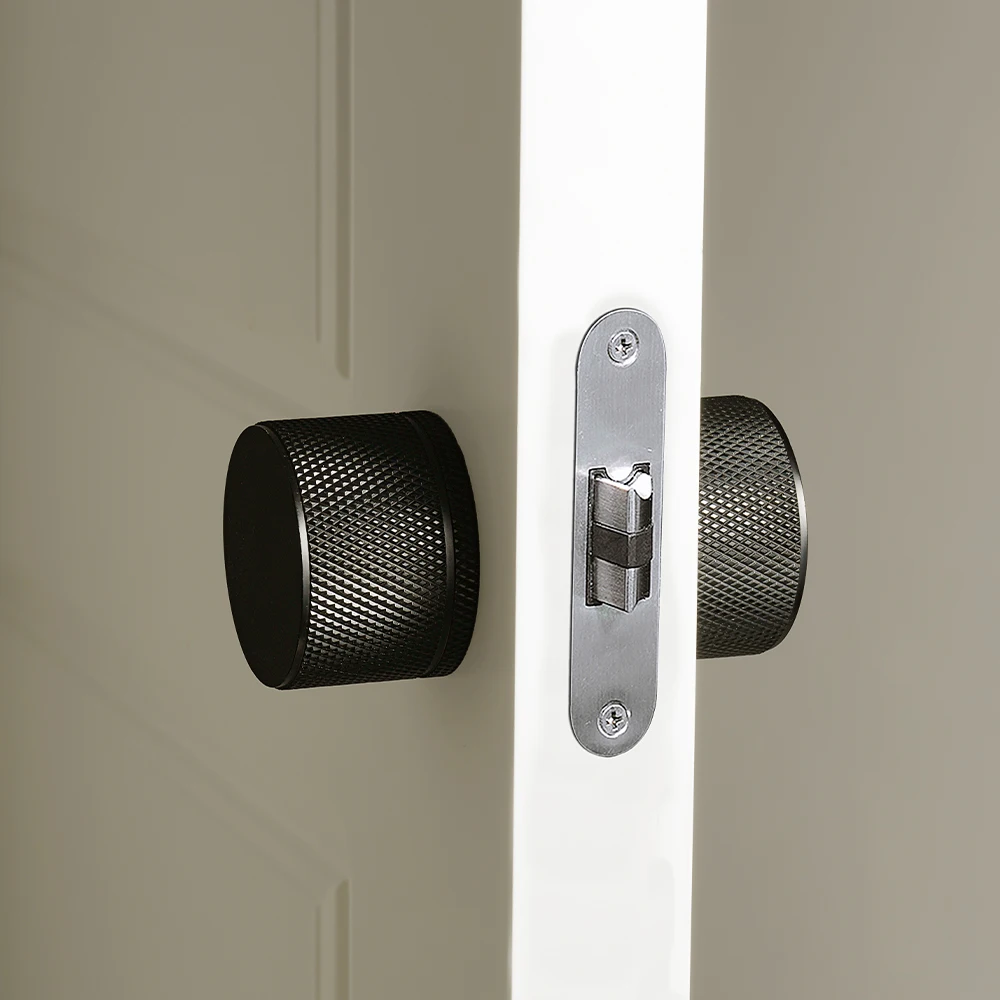 

DOOROOM Новые бесключевые замки для дверей, для дома и ванной комнаты, черные с золотом, внутренние нажимные замки, минималистичные круглые дверные замки