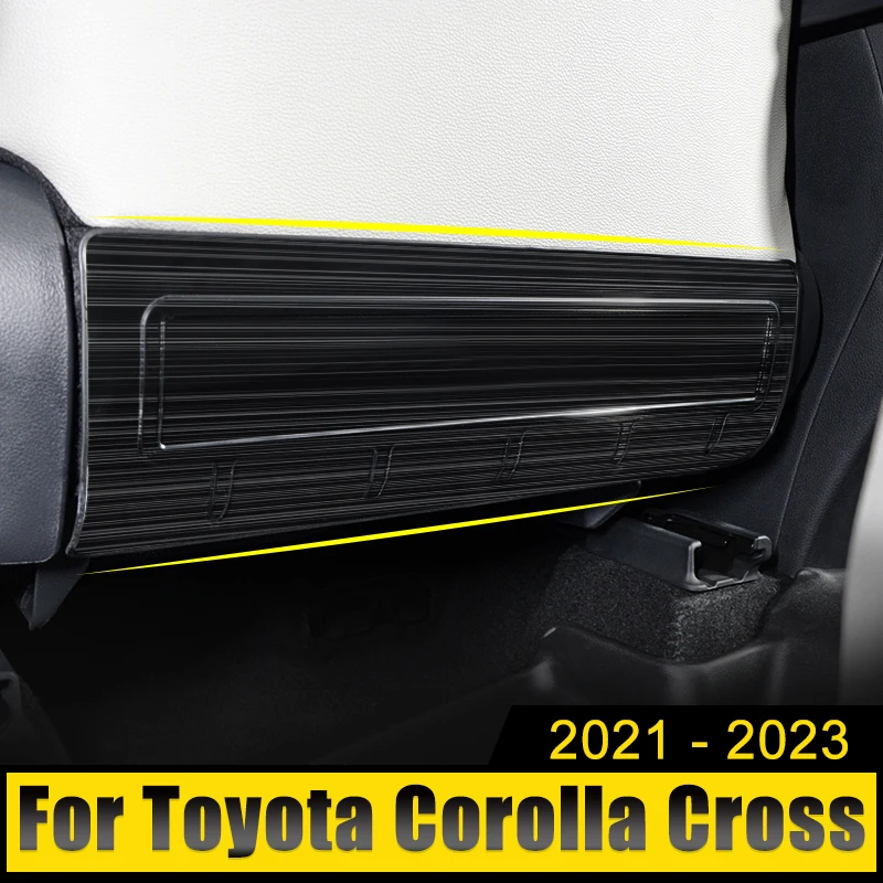 

Car Accessories For Toyota Corolla Cross XG10 2021 2022 2023 Hybrid Stainless Steel Seat Anti-Kick Pad Protector Cover Mat Pedal
