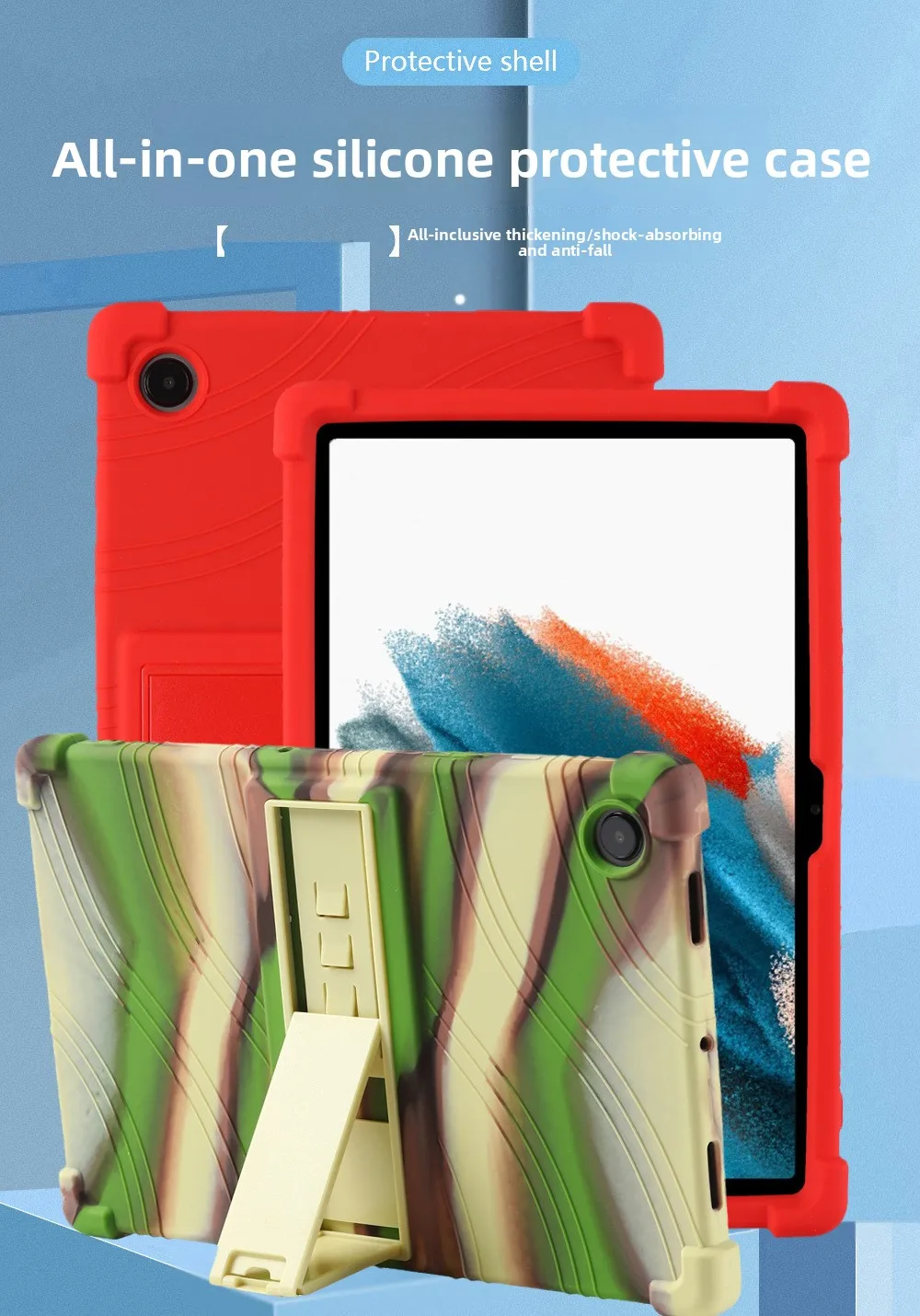 FÜR Samsung Galaxy Tab A9 Plus Hülle Silikon Stoßfeste Standhülle 11 Zoll X216 X210 X215 Drop-Proof – Detail 1