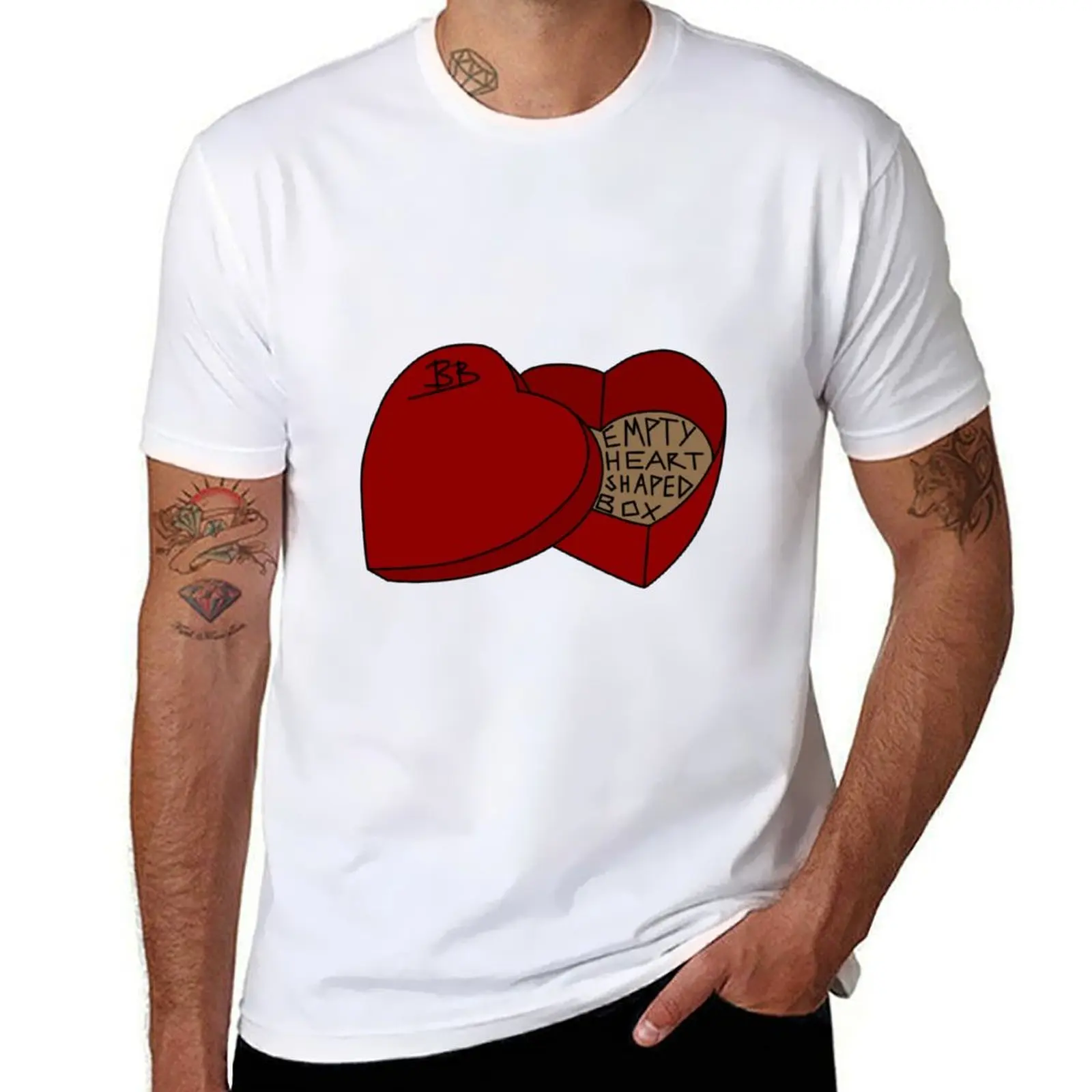 

Empty Heart Shaped Box -Benson Boone (red version) T-Shirt anime t shirts oversize t shirts for man graphic vintage T-Shirt