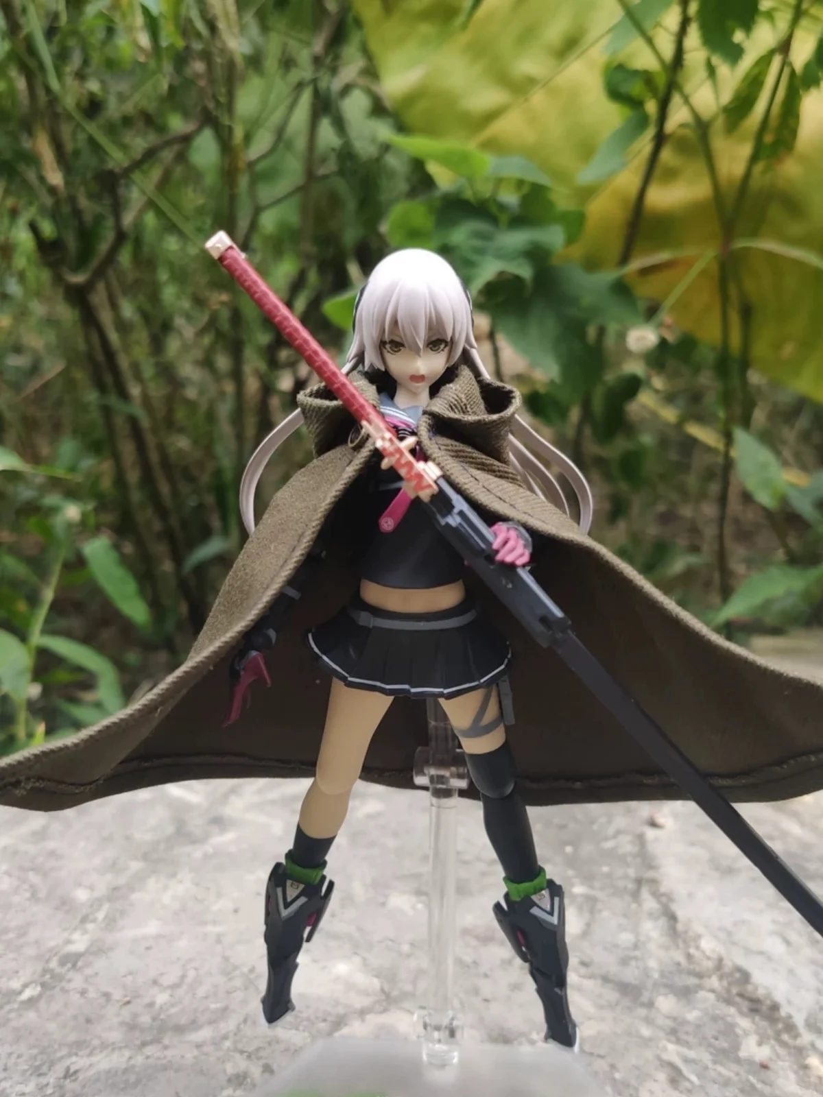 【Only Clothes】1/12 Scale Female Soldier Handmade Built-in Wire Cloth Hooded Cloak Fit 6''Action Figure Model Toys For Fans DIY