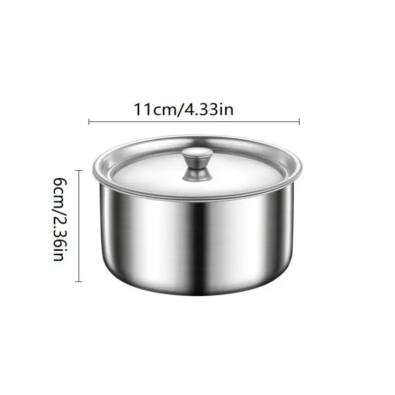 1/3/5PCS Stainless Steel Steamed Egg Bowl With Lids Ramen Rice Fruit Salad Stew Bowls Soup Cup Food Container Kitchen Tableware view 6