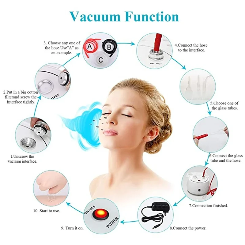 Diamond Microdermabrasion Dermabrasion Machine with Water Spray Exfoliation - Advanced Facial Wrinkle Peeling Beauty Device