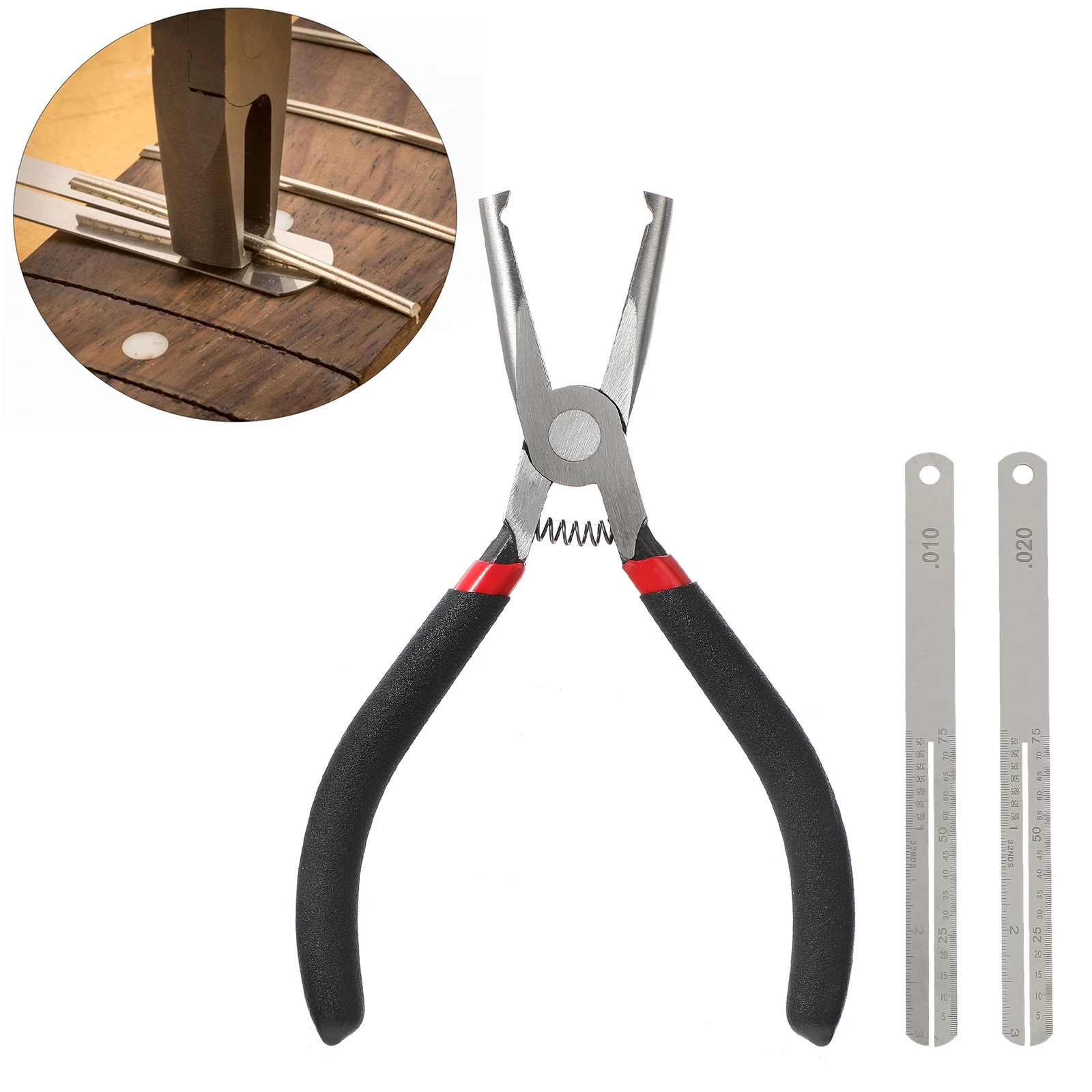 Flat Head Guitar Precision Cutting Pliers Fret Puller Repair Tool for Acoustic Eelectric Guitar Bass