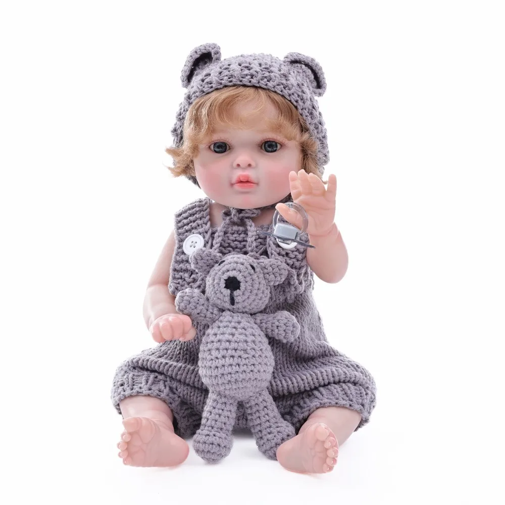 Cloveray 20-Zoll-Ganzkörper-Vinyl, realistische wiedergeborene Babypuppe, Vinylpuppe, hochwertiges Original-Sammleredition-Spielzeug, Geschenk für Kinder