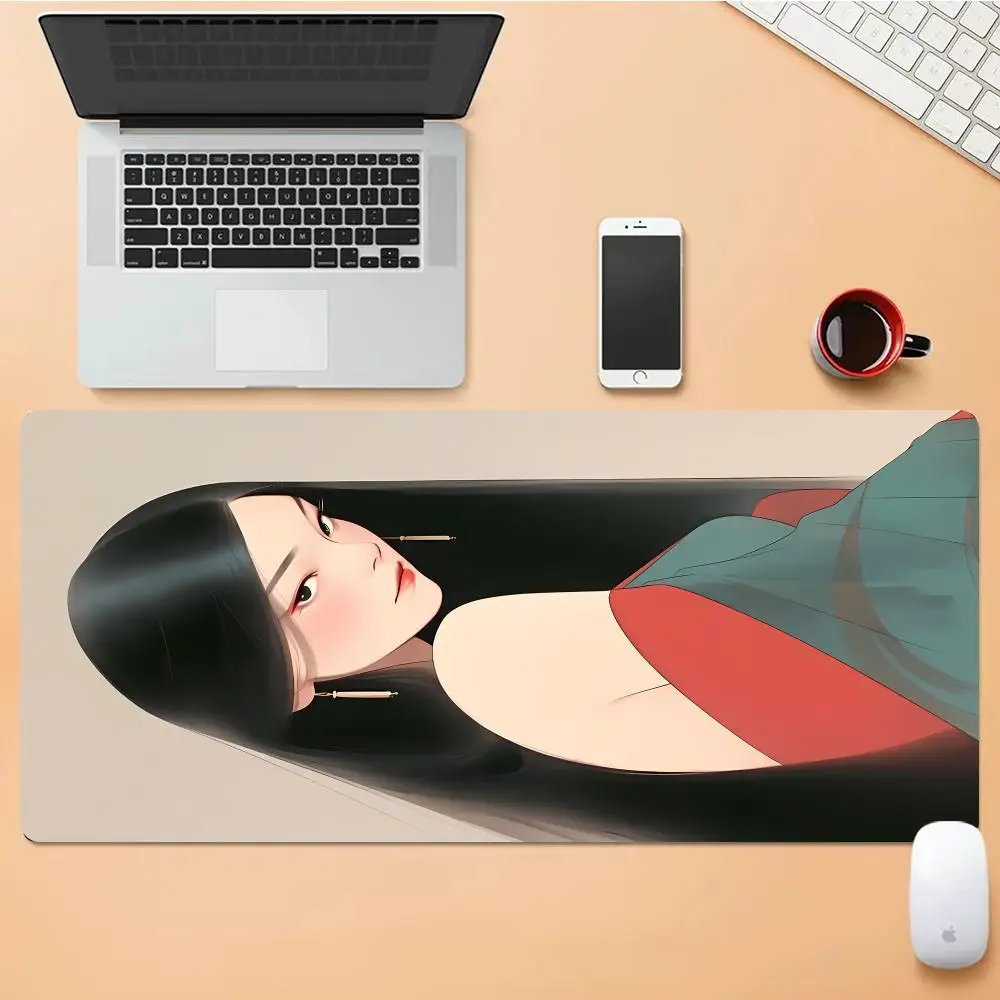 

Ancient-style Beauty Mouse Pad Desk Mouse Pad Cute HD Desk Pad Extended Gaming Keyboard Mats Large XXL Gamer Mousepad 90x40