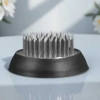 

1pc Copper Needle Flower Arrangement Base Strong Durable Fixing Tool Long Dense Needles Extend Bloom Time Holder Planting Tool