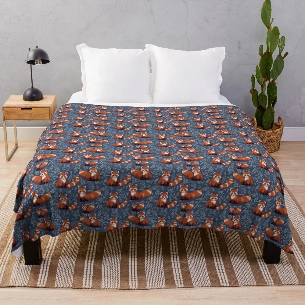 

Cute Red Panda Pattern Throw Blanket Retros Luxury St Warm Bed Blankets