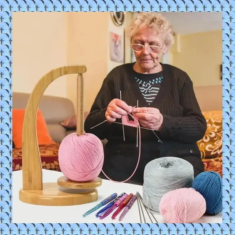 

NOCM деревянная вращающаяся подставка для катушки, высокопроизводительная подставка для пряжи для ручного вязания, деревянная подставка для катушки для пряжи, токарный инструмент