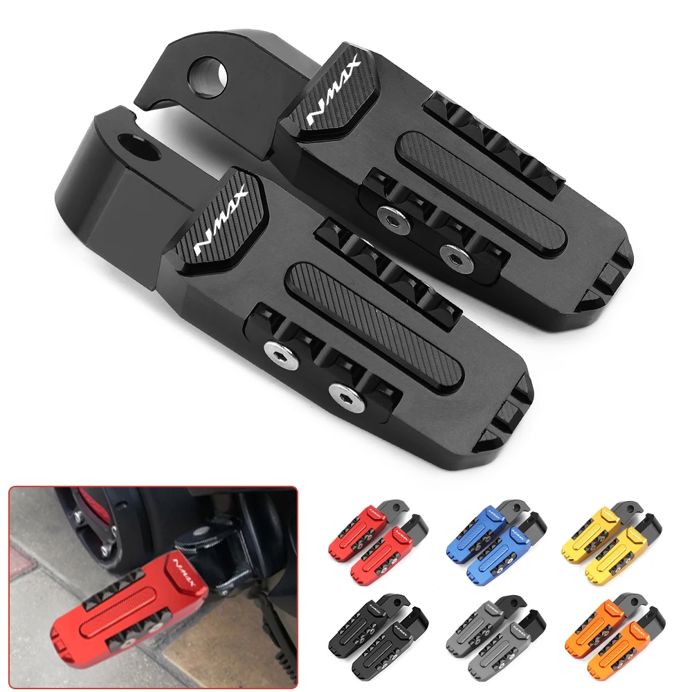 Para Yamaha Nmax N-max 125 155 2015 2016 2017-2025 1 par de apoyapiés traseros de motocicleta reposapiés pedales