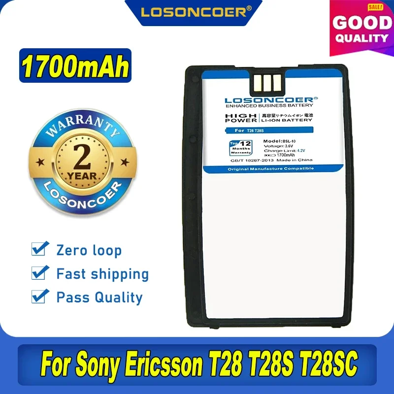 LOSONCOER BSL-10 BUS-11 Battery For Sony Ericsson T202 T20S T20e T20sc T28 T28s T28SC T28sc T29sc T39 T65 T66 T68 T68ie