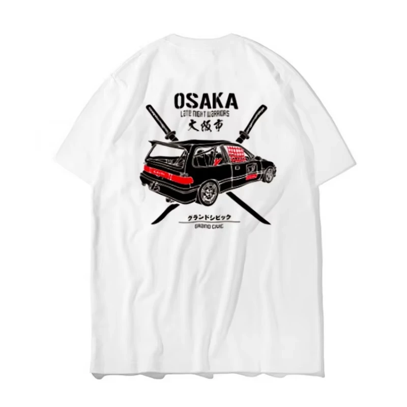 

2025 Civic EK EF9 Hanshin Highway Capital High T-shirt Breathable Sweat Absorption Men's T-shirt High Quality Motorcycle Tee