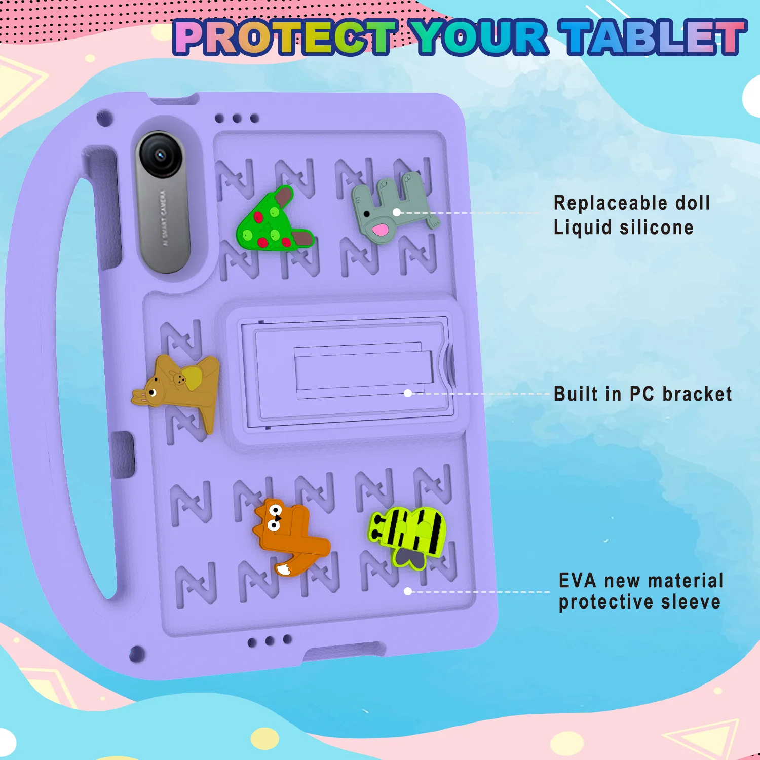 Shockproof Kids Friendly EVA Case for Redmi Pad 2 SE 9.7 Xiaomi Poco Pad C1 9.7 2026 with Shoulder Strap Stand Handle