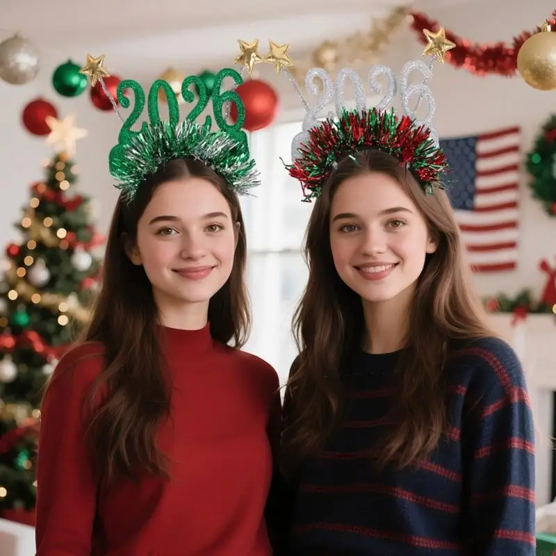 Người lớn tuổi teen trẻ Phụ kiện Tóc Giáng sinh 2026 NĂM MỚI Nhiếp ảnh Đạo cụ Đạo cụ Lễ hội Cosplay Trang phục Phụ kiện