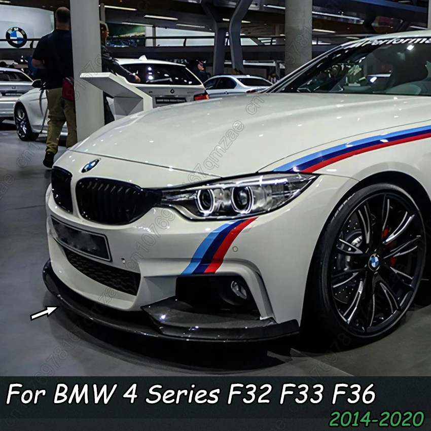 Передний бампер, комплект для губ, спойлер, сплиттер, сплиттер для губ Canard для BMW 4 серии F32 F33 F36 418d 420i M440i M Sport 2014-2020